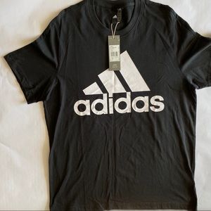 Adidas large logo black shirt
